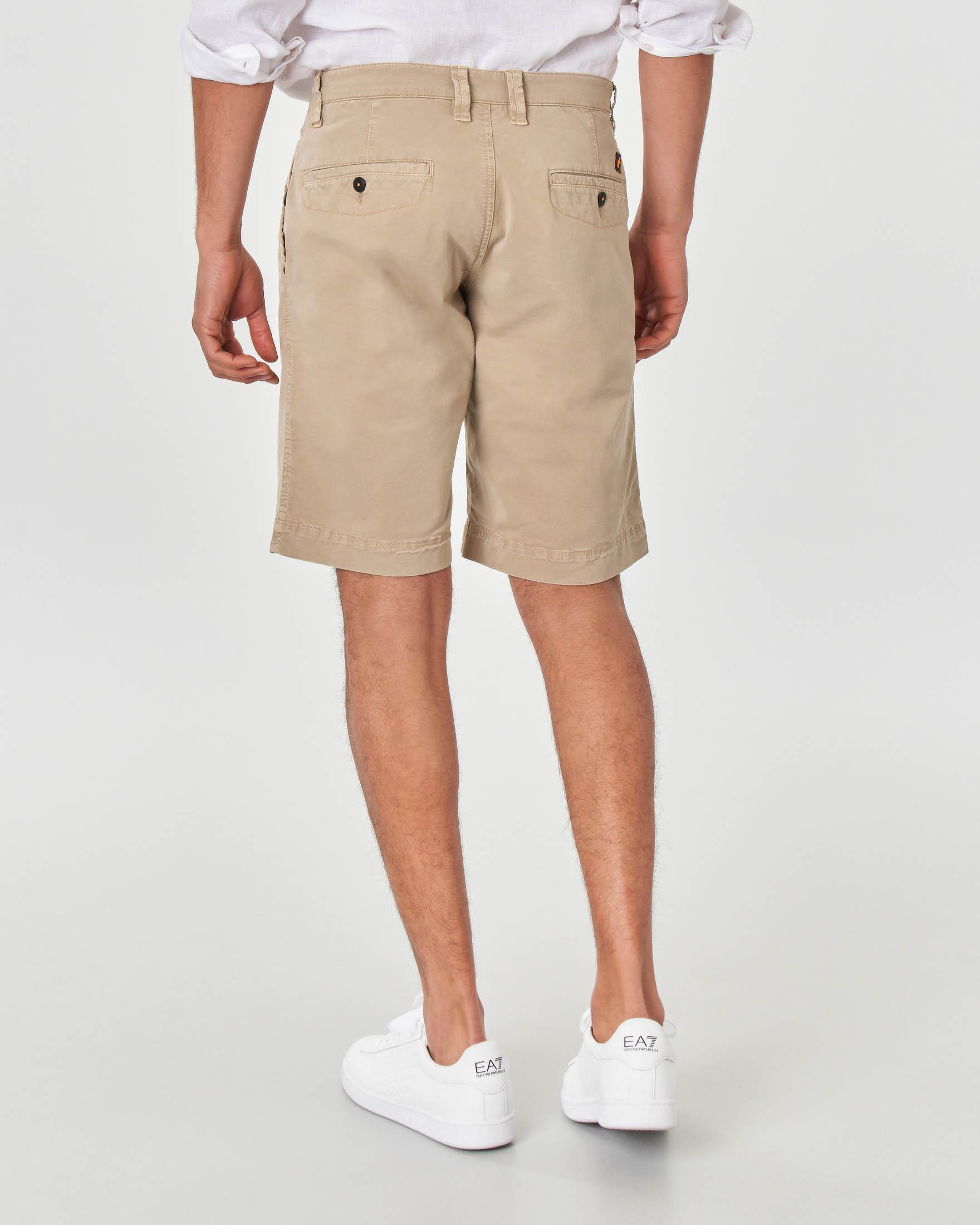 Bermuda chino beige in cotone stretch