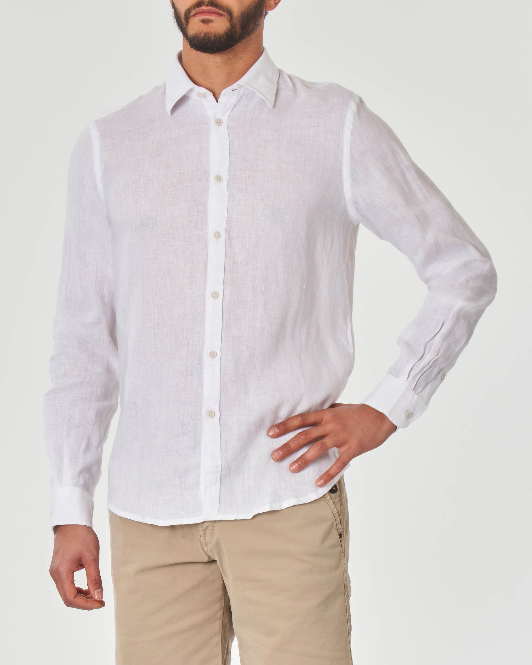 Camicia lino uomo on sale nera