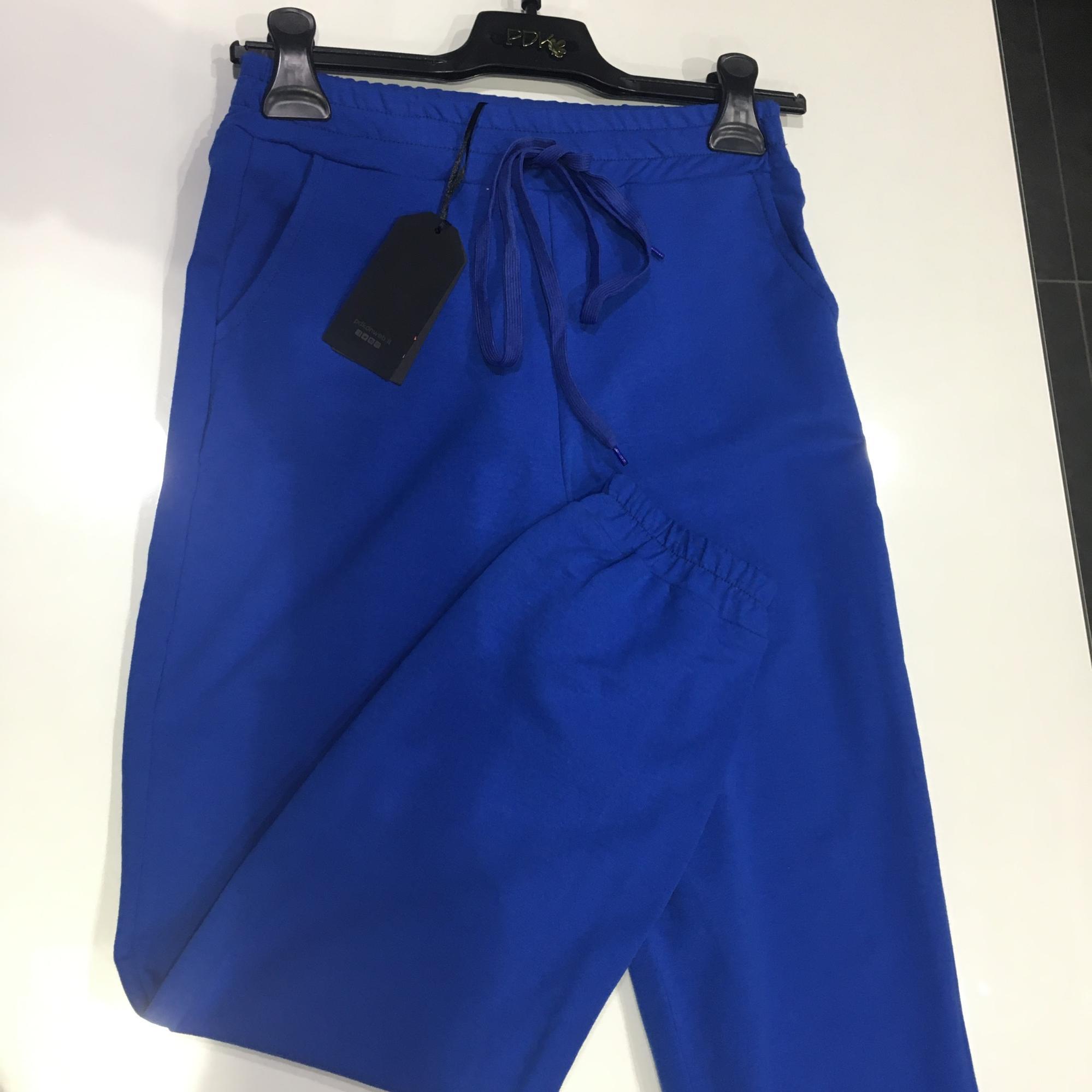 Pantalone con laccio color royal pdk 