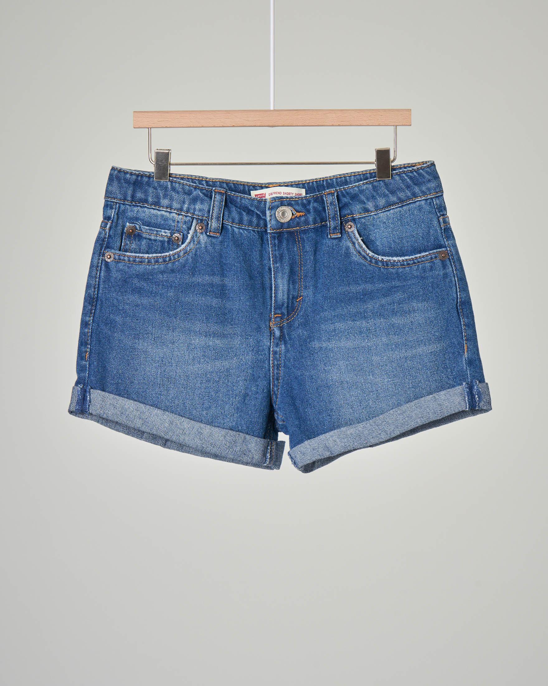 Bermuda jeans lavaggio stone wash medio 12-16 anni
