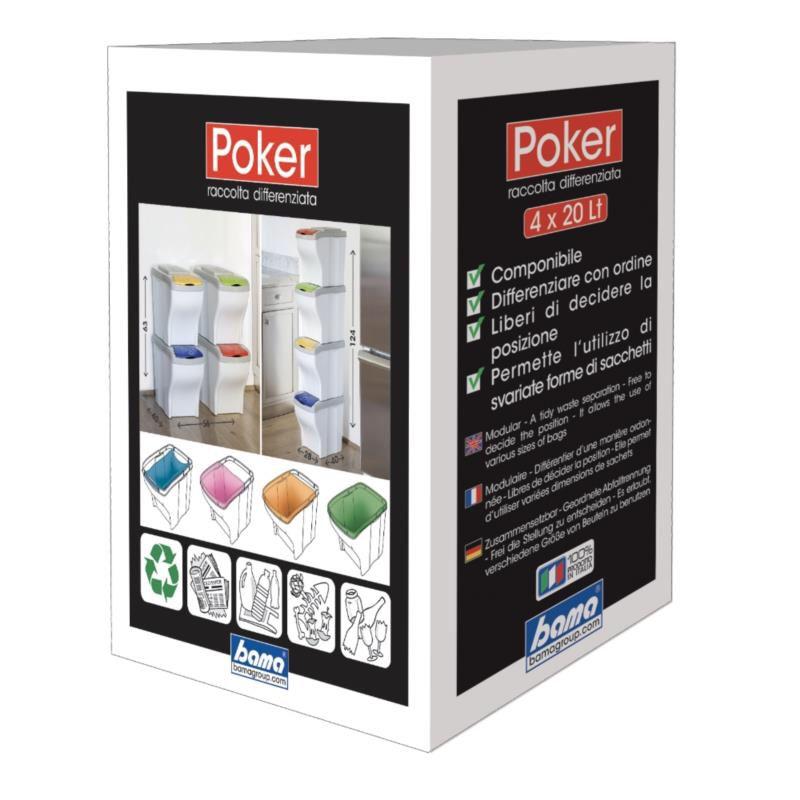 CONTENITORI PER RACCOLTA POKER 4 x 20 LITRI