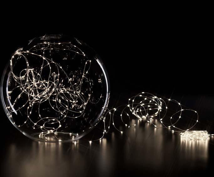 Luci Filo Microled 100 Led a Batteria 7,4 mt.+0,5mt. Edg