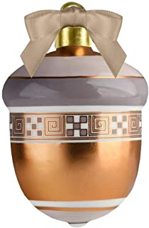 Palla di Natale Ovale in Porcellana - Solid Copper d.9 h.10 Baci Milano