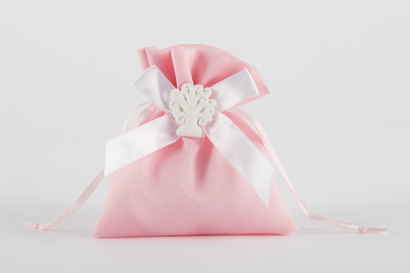 Sacchetto Albero Della Vita Rosa 11X12