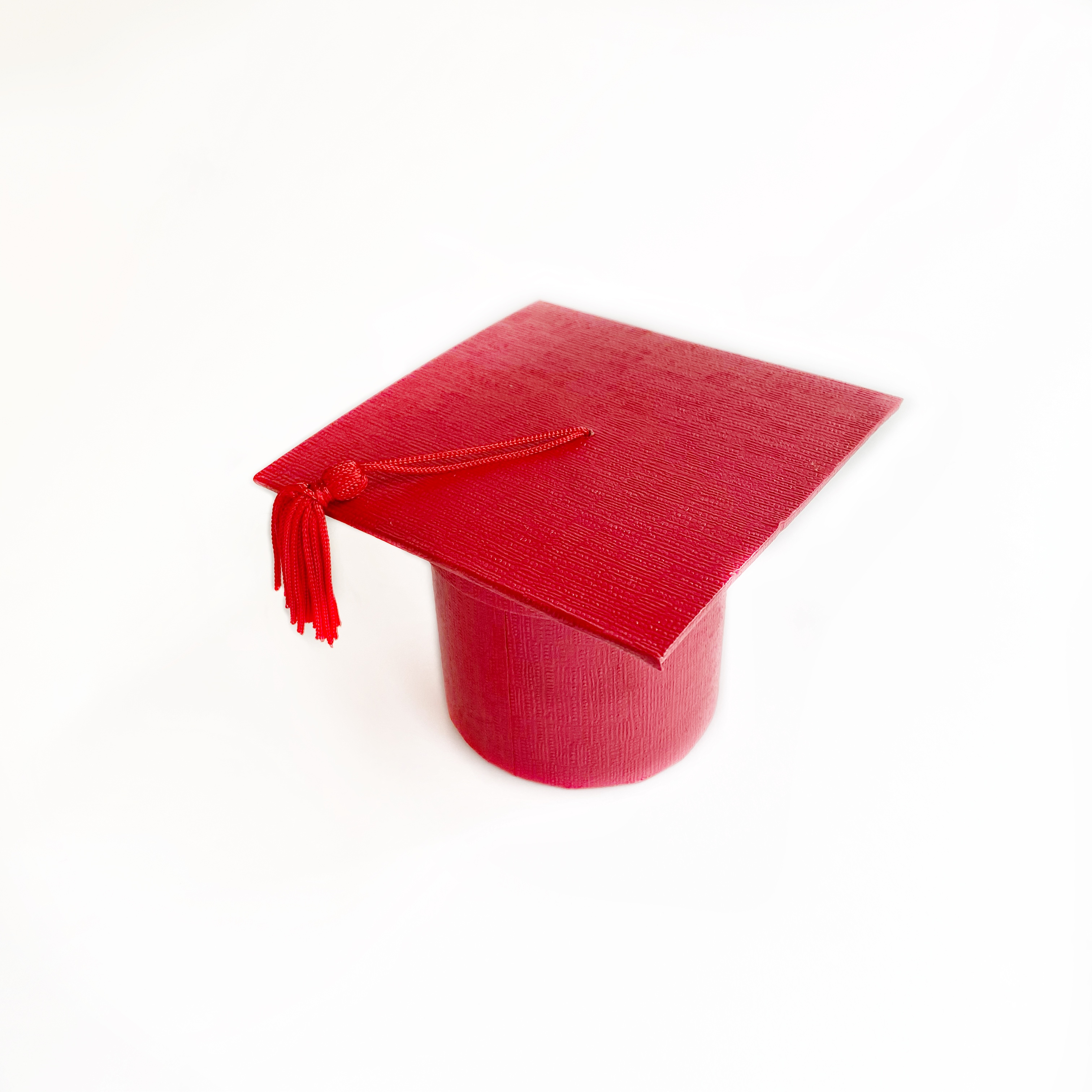 Scatola in Carta Rossa Laurea d.7,5xh7