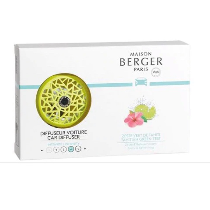 Diffusore di Profumo per Auto Vert Anis con Profumo Zeste Vert De Tahiti Maison Berger