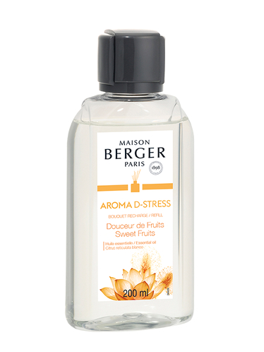 Ricarica di Profumo per Diffusore a Bastoncini  Bouquet Collection Aroma D-Stress Douceur De Fruits 200 ml. Maison Berger