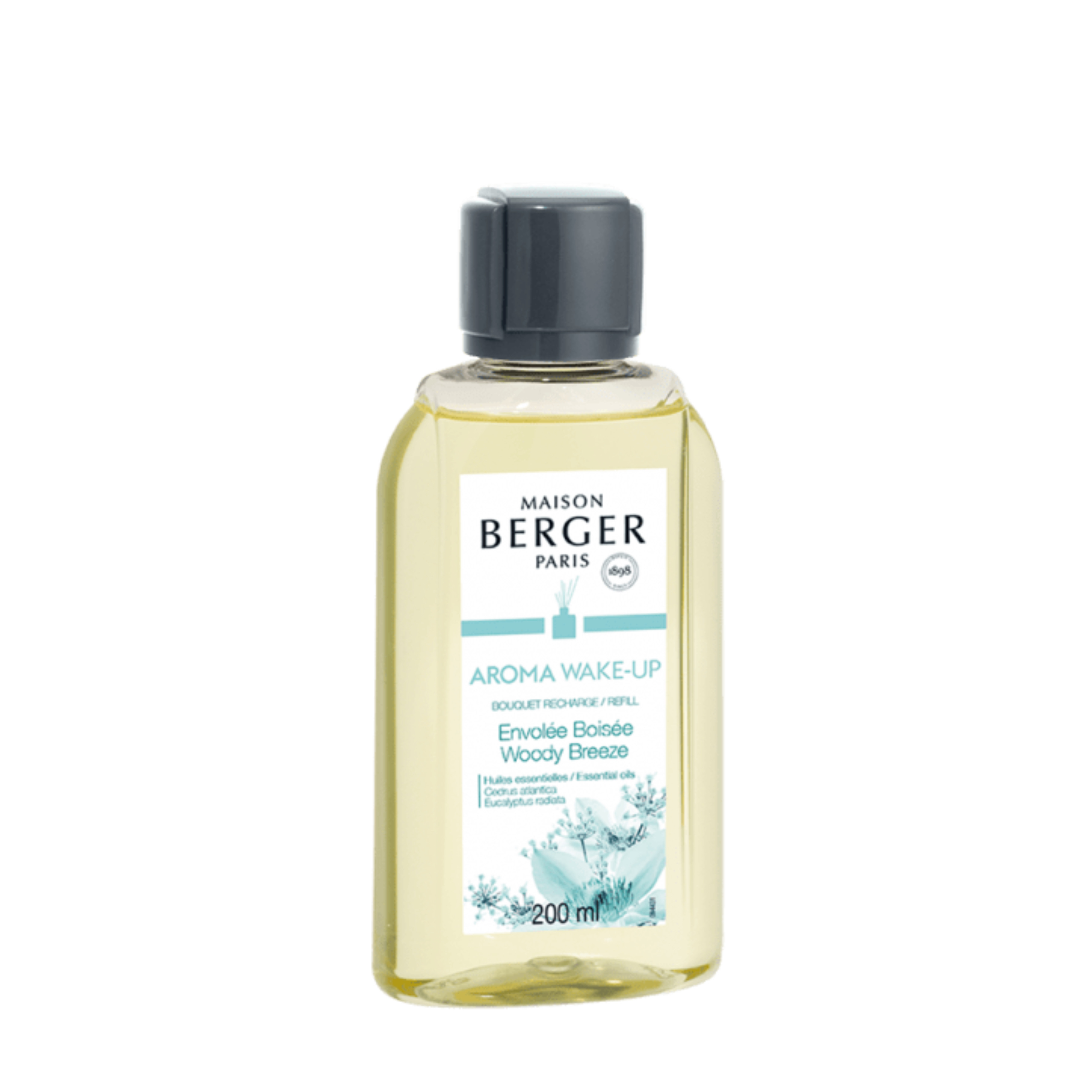 Ricarica di Profumo per Diffusore a Bastoncini  Bouquet Collection Aroma Wake-Up Envolee Boisee 200 ml. Maison Berger