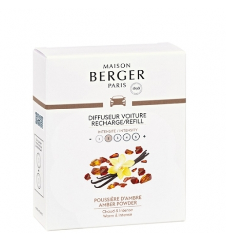 Ricarica di Profumo per Diffusore Auto Poussiere Ambre Set 2 pz. Maison Berger