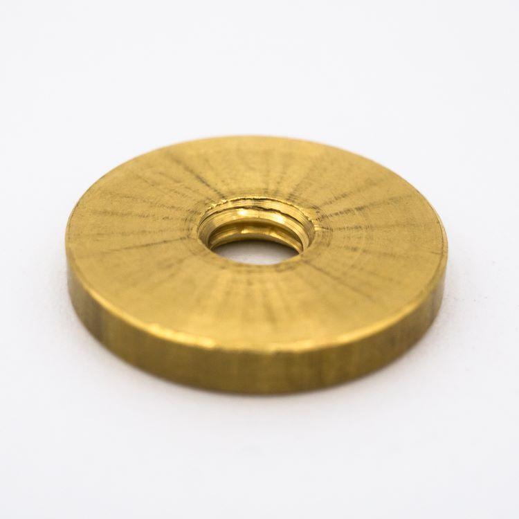 Dado Cieco In Ottone Filetto M6 - Testa Piana Con Intaglio Per Cacciavite - Foto 4