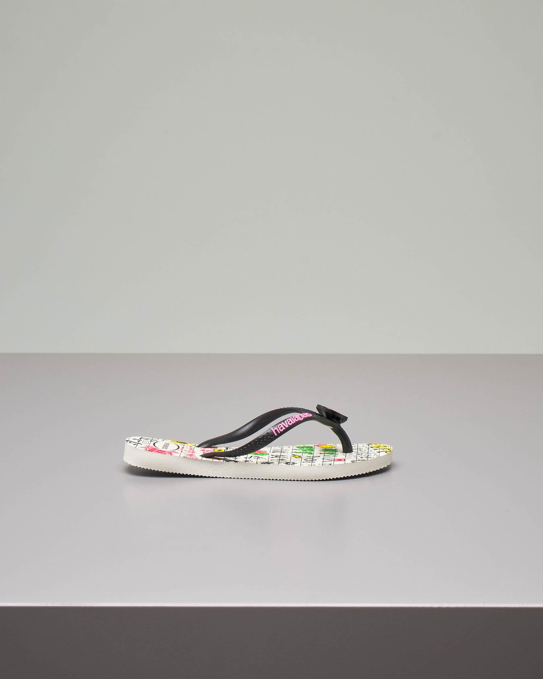 Havaianas bianca con stampa scritte e cuore Best Friend applicato 27-38