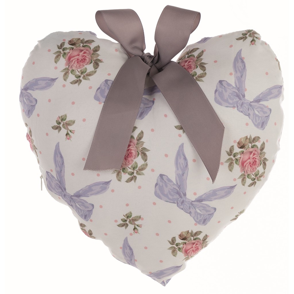 Cuscino Cuore Romanzo Azzurro 30X30 Blanc Mariclò