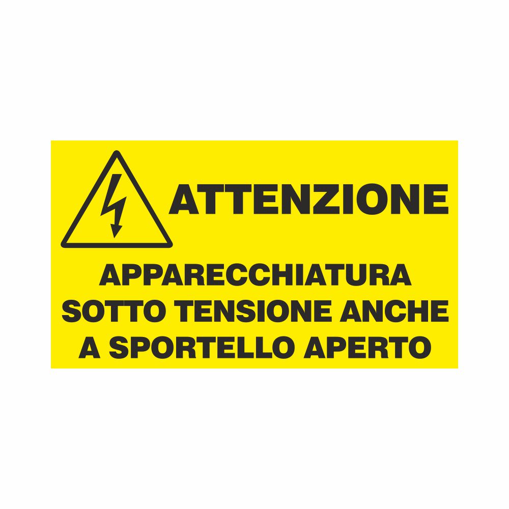Centro Sill Shop Cartello Adesivo Apparecchiatura Sotto Tensione Centro Sill Shop Cartello Adesivo Apparecchiatura Sotto Tensione