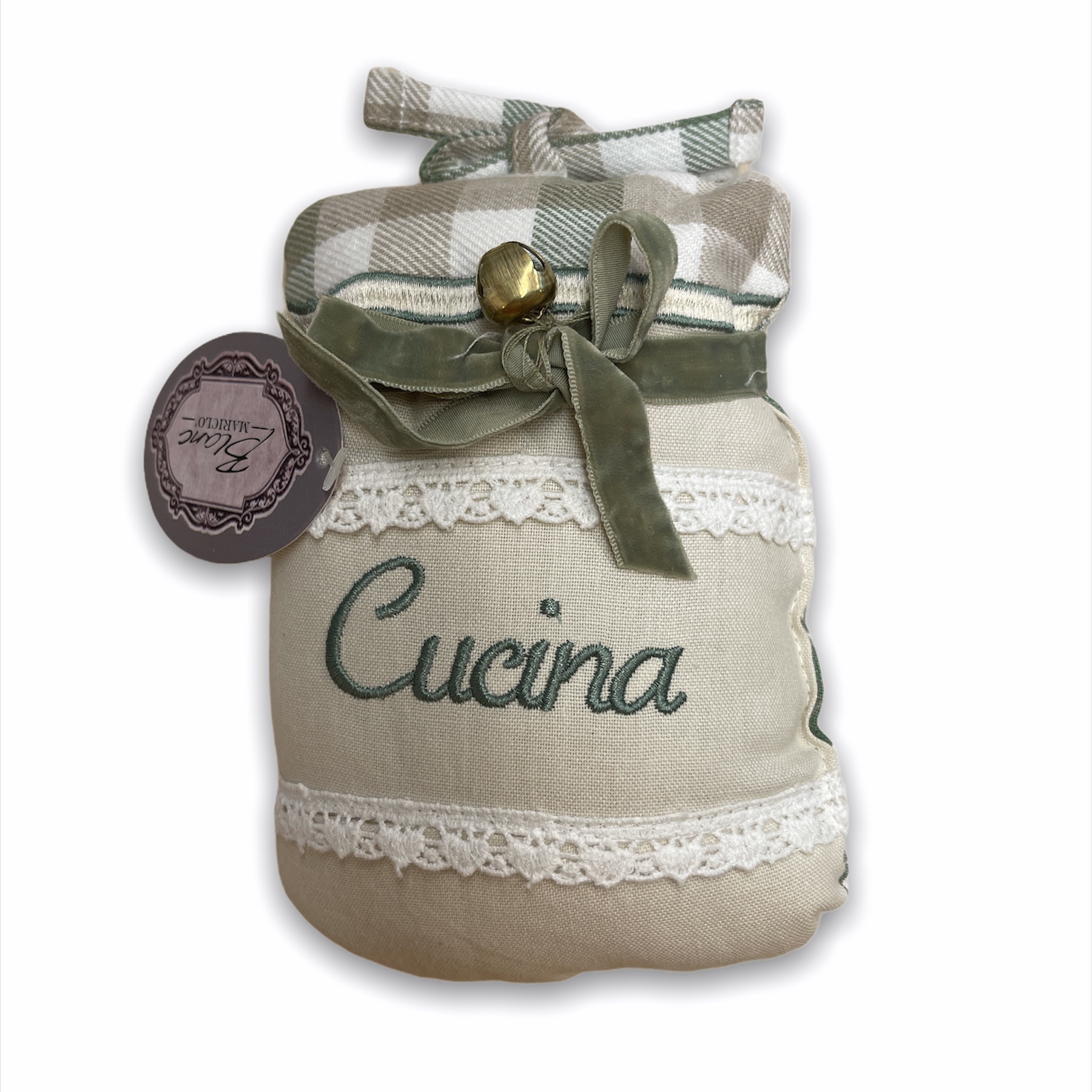 Barattolo in Tessuto Lo Speziale 5 ass. 11x5x17 Blanc Mariclò