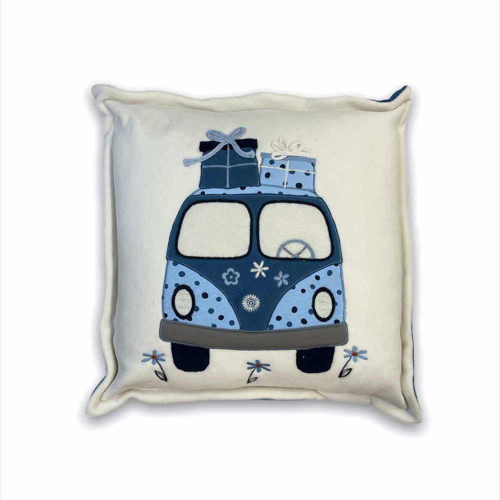 Cuscino Pullmino Bolle Blu 50x50 Maryhome