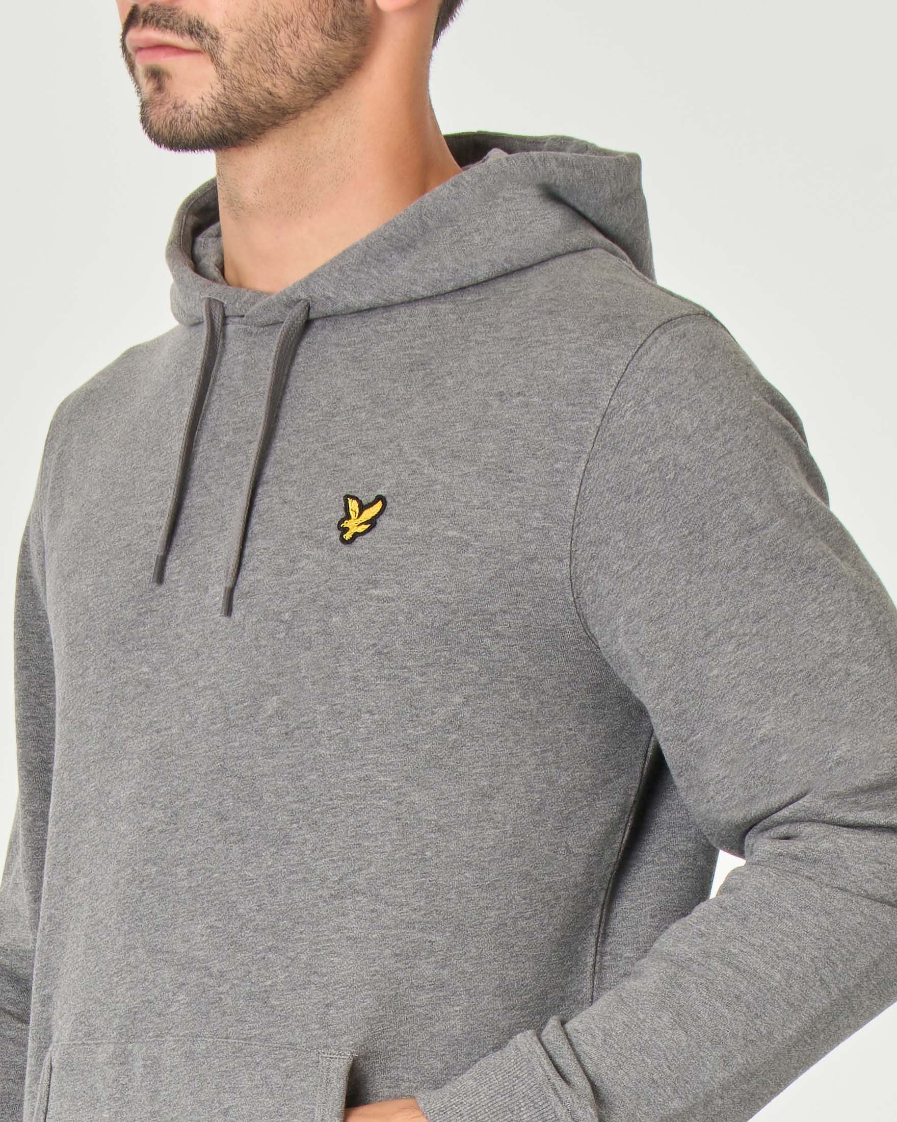 Felpa Lyle Scott grigia con cappuccio e tasche a marsupio
