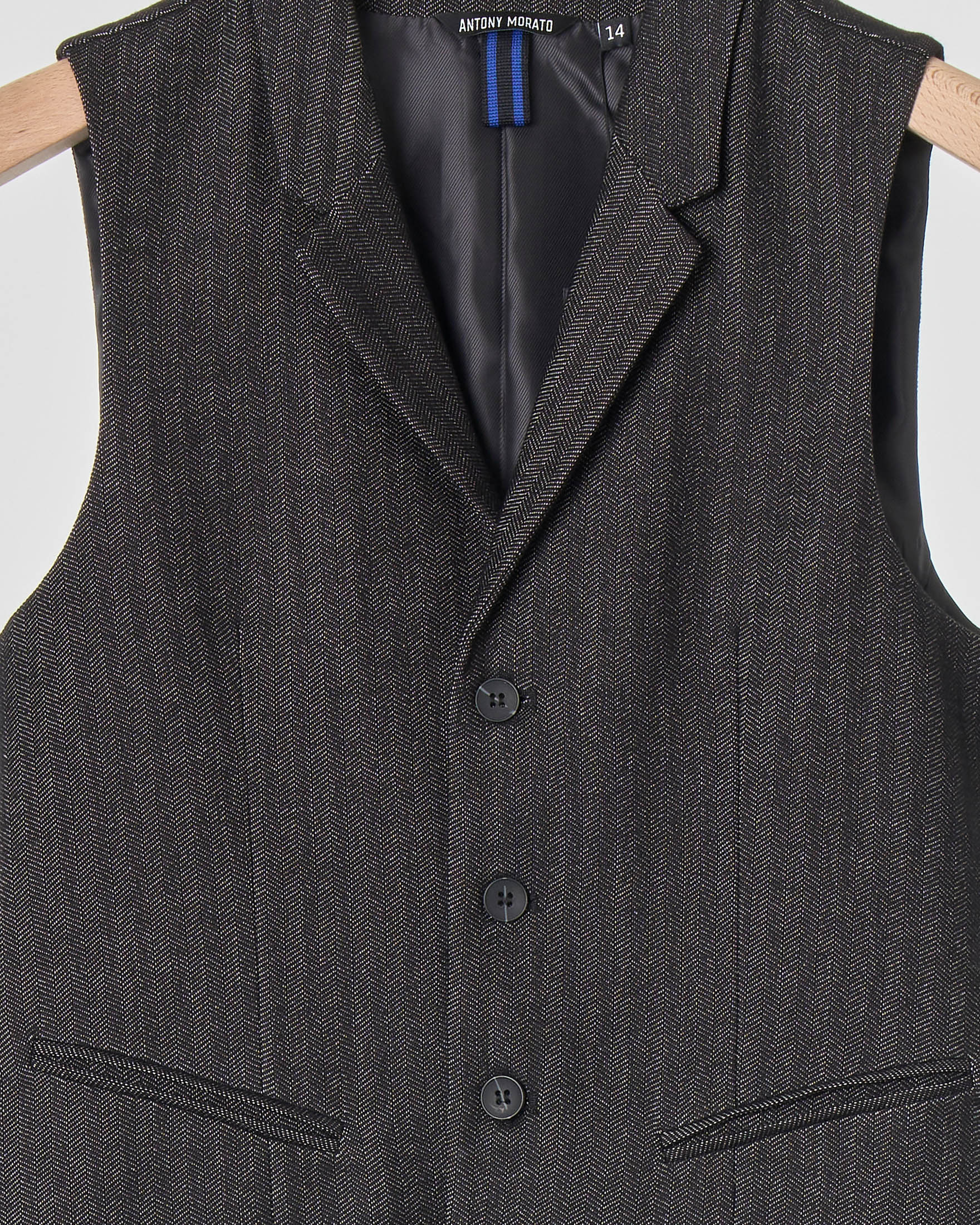 Gilet grigio in fantasia spinata 10-16 anni image