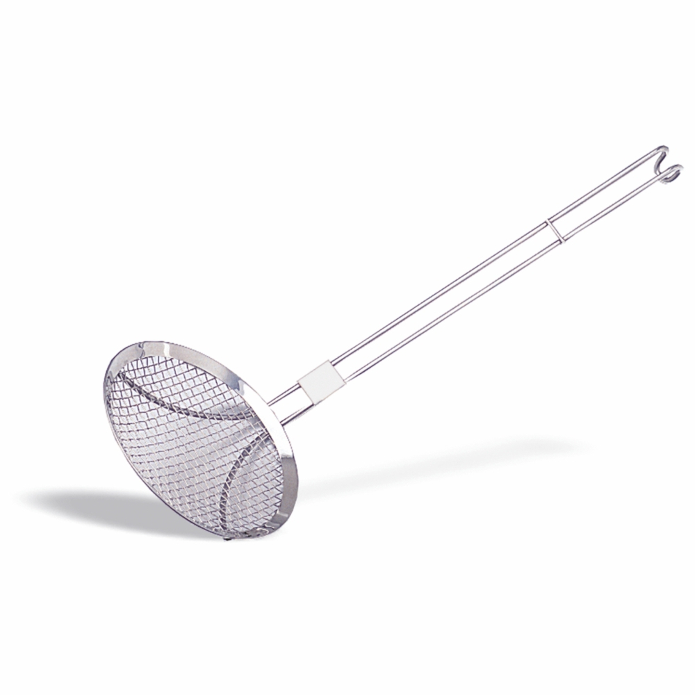 Schiumarola in Acciaio Inossidabile, Taxually 46 cm Cooking Schiumarola Mestolo da Cucina a Rete con Manico Legno per Uso Quotidiano, per Friggere, Cuocere al Vapore e Scodellare