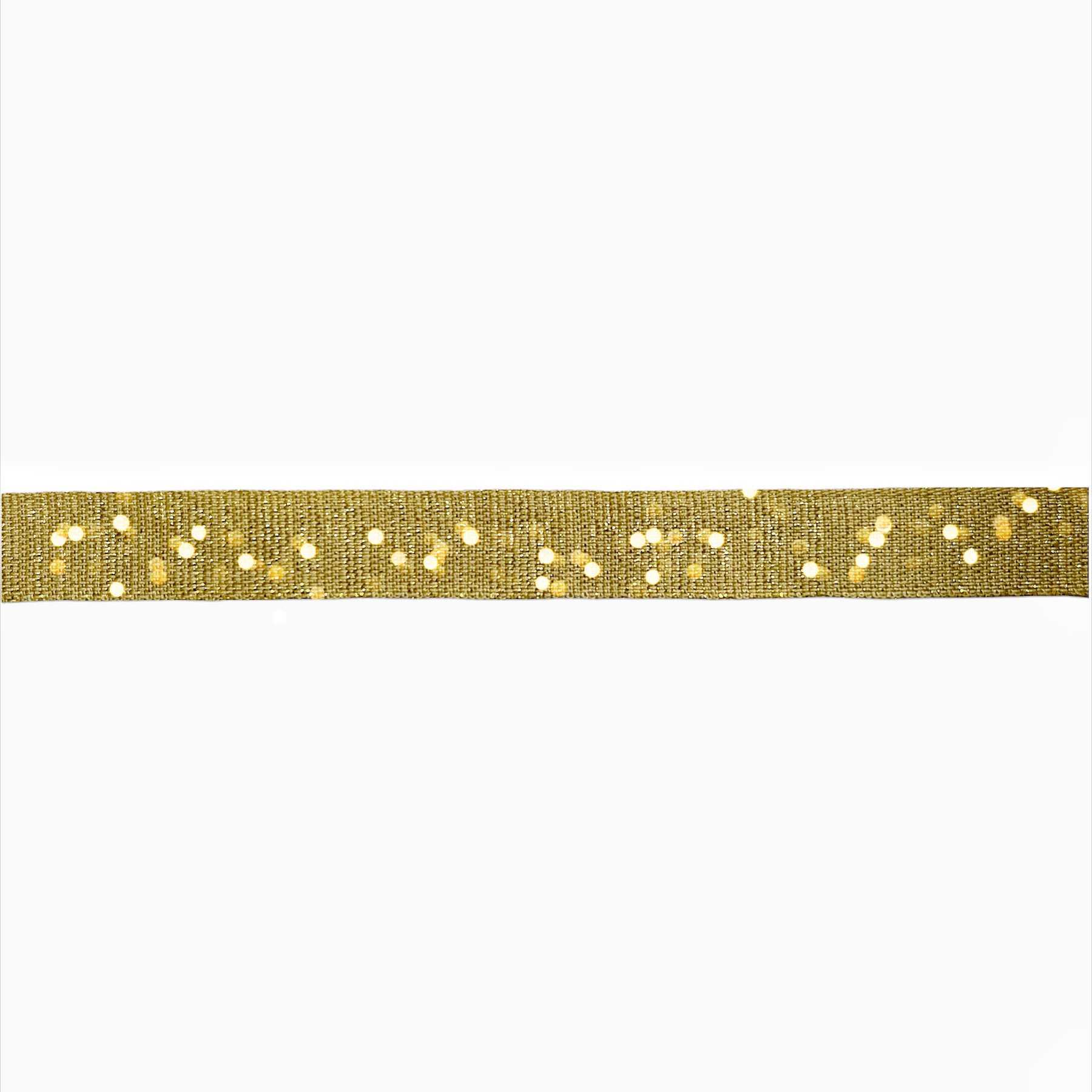 Nastro in Poliestere e Lamè Clio Lurex Oro 14mm 10mt