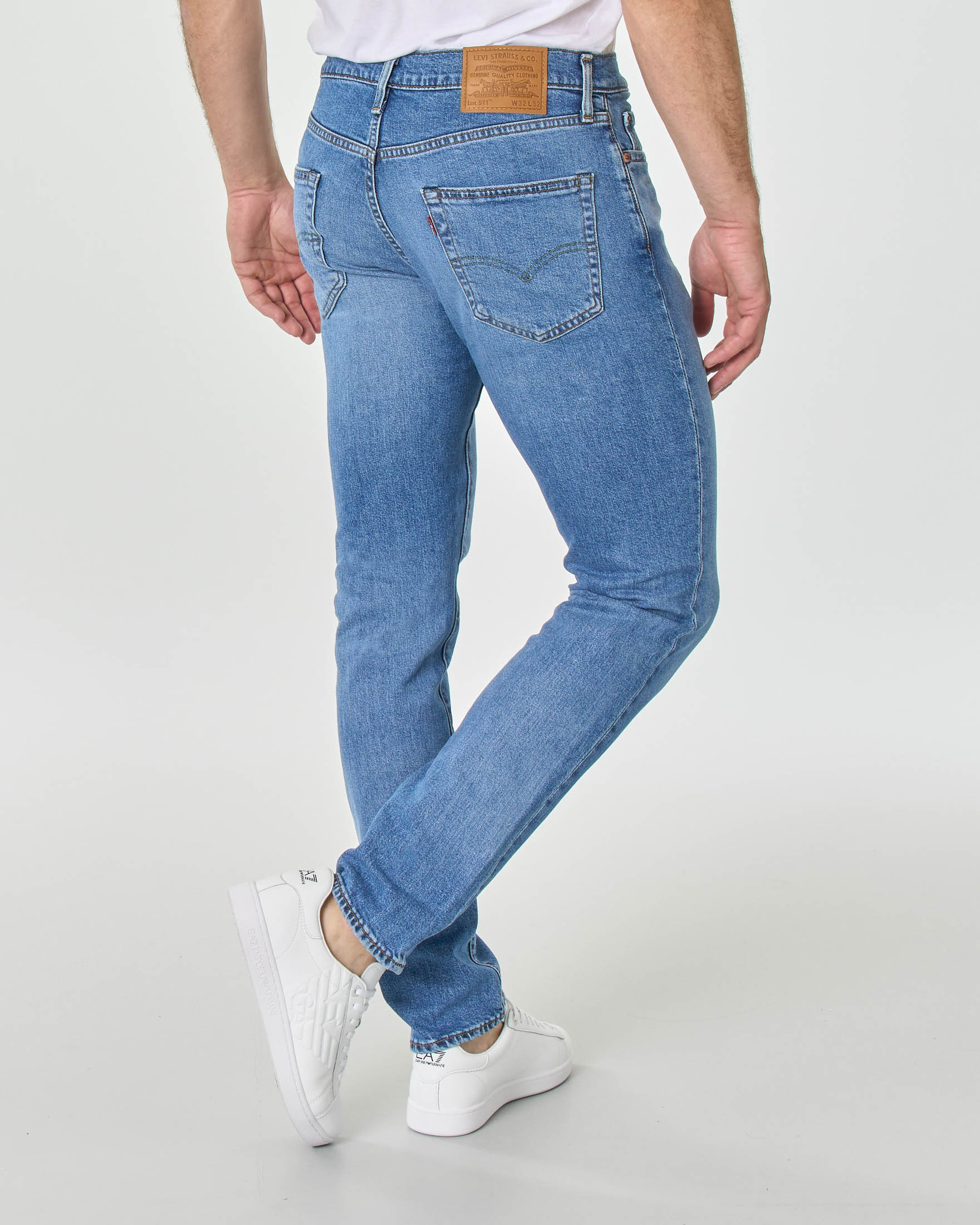 Jeans 511 slim lavaggio chiaro super stone washed