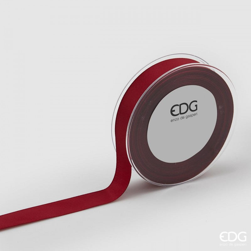 Nastro Raso Rosso Scuro 25mm. 50mt. Edg