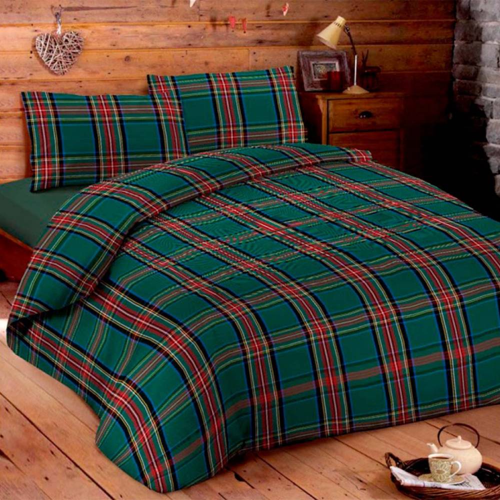 Trapunta matrimoniale GABEL invernale Grecia scozzese tartan