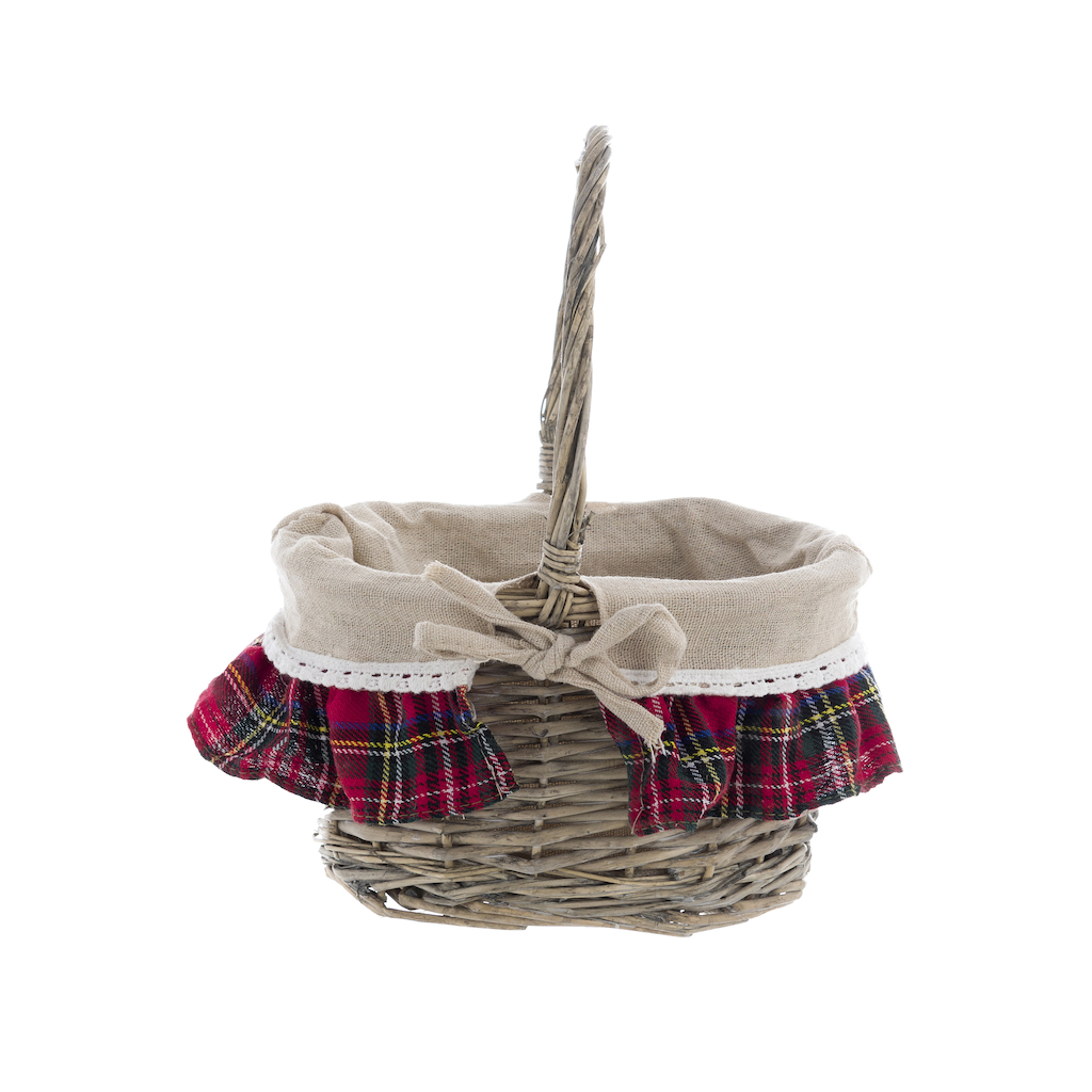 Cestino con Manico con Gala 23x18x29h Blanc Mariclò