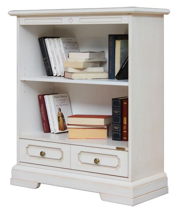 Low bookcase with drawer white Ferrettohome by Veronastyle