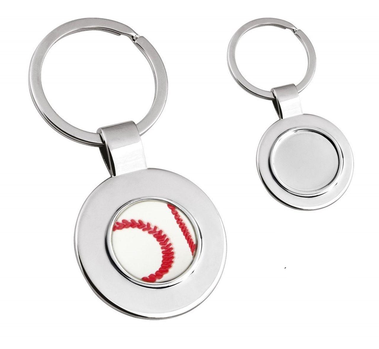 CALFOVERA Portachiavi da Baseball con Guanto Marrone e Mazza di Legno