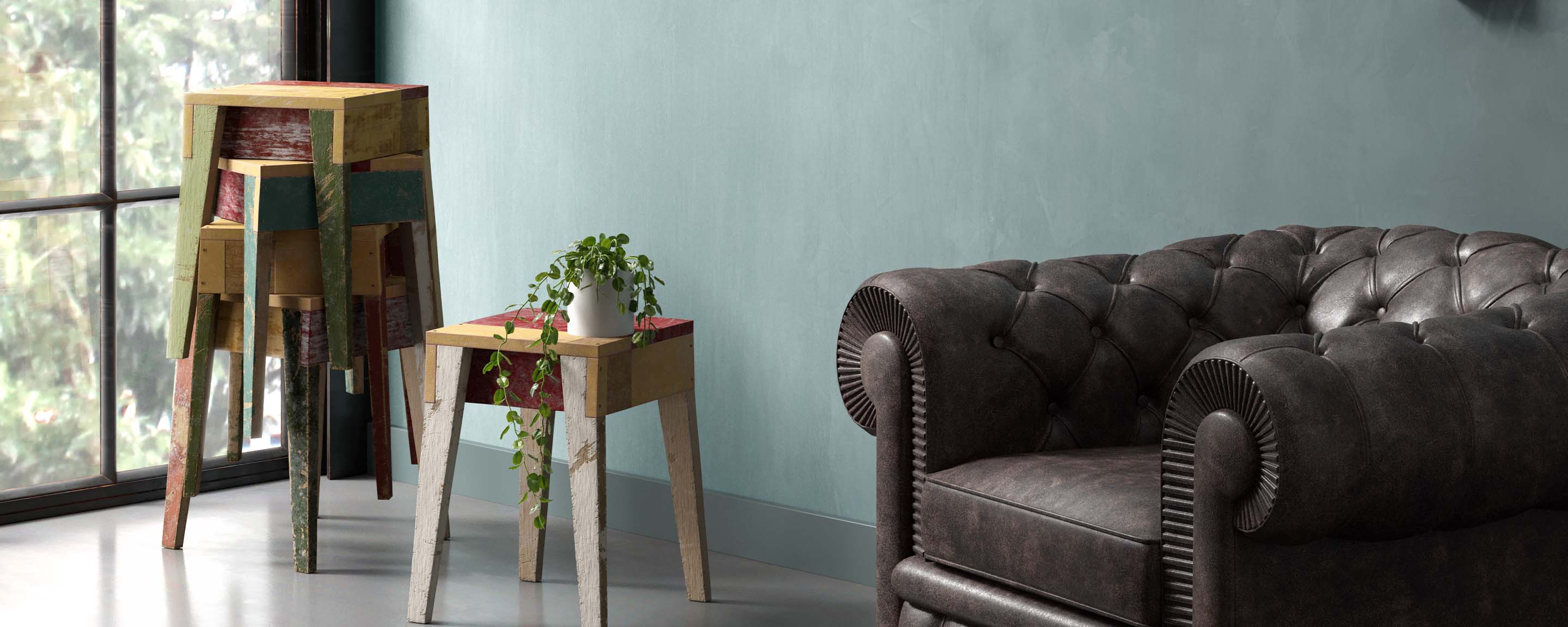 Pitture decorative per un arredamento in stile Urban