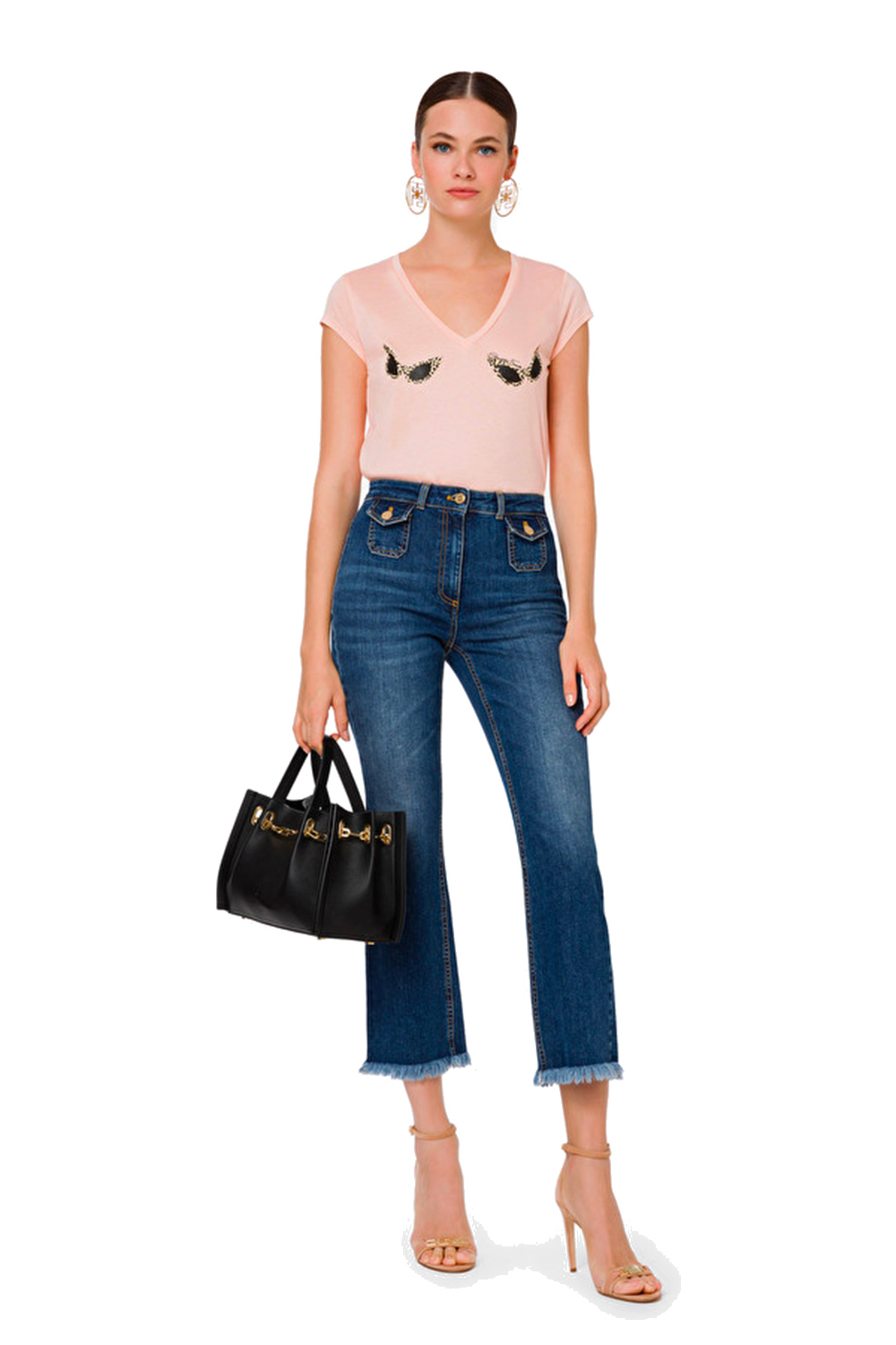 Jeans with fringes Elisabetta Franchi