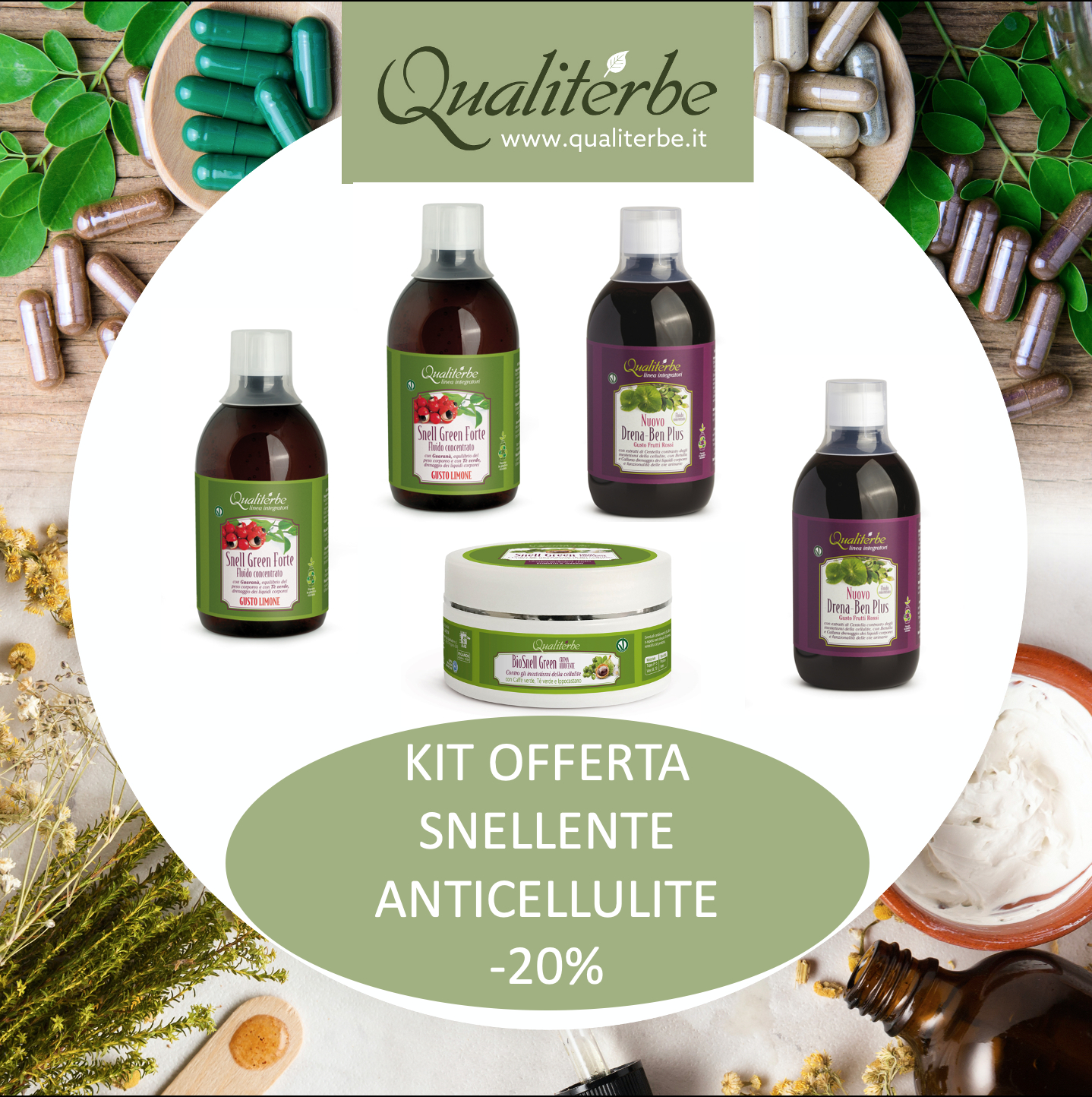 KIT Snellente Anticellulite Crema e Fluidi Concentrati