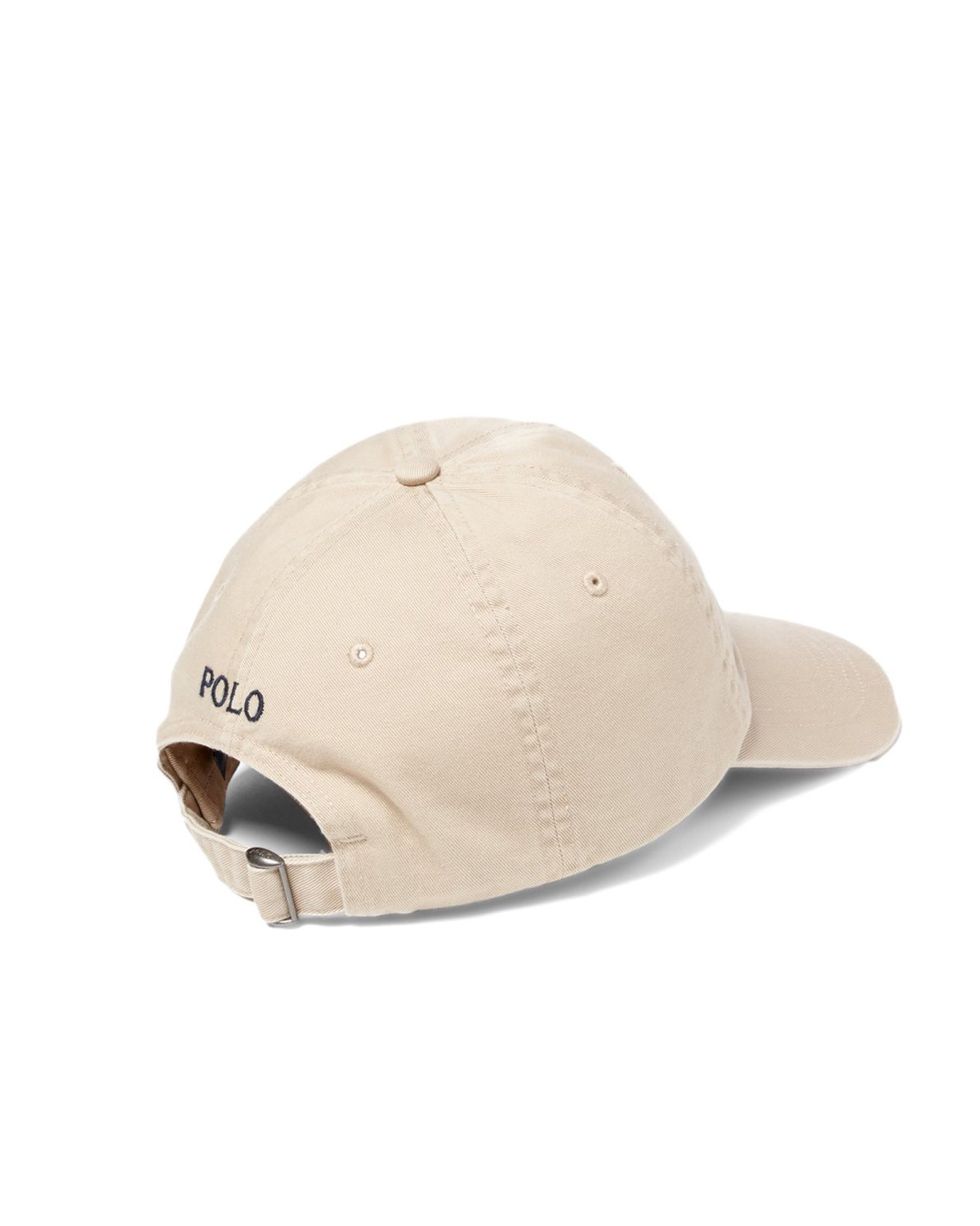 Berretto Polo Ralph Lauren color sabbia con frontino e logo pony nero ricamato image