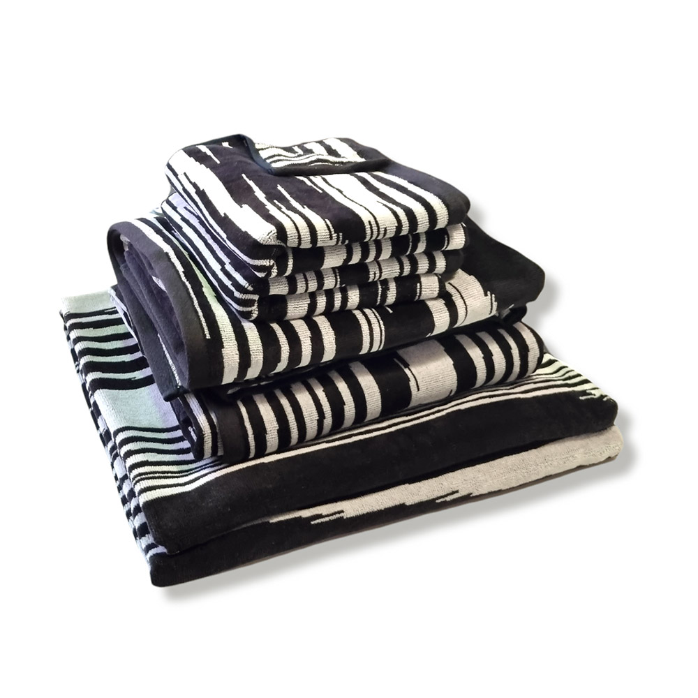 MISSONI HOME 5 Piece Towel Set ANITA Black Gray