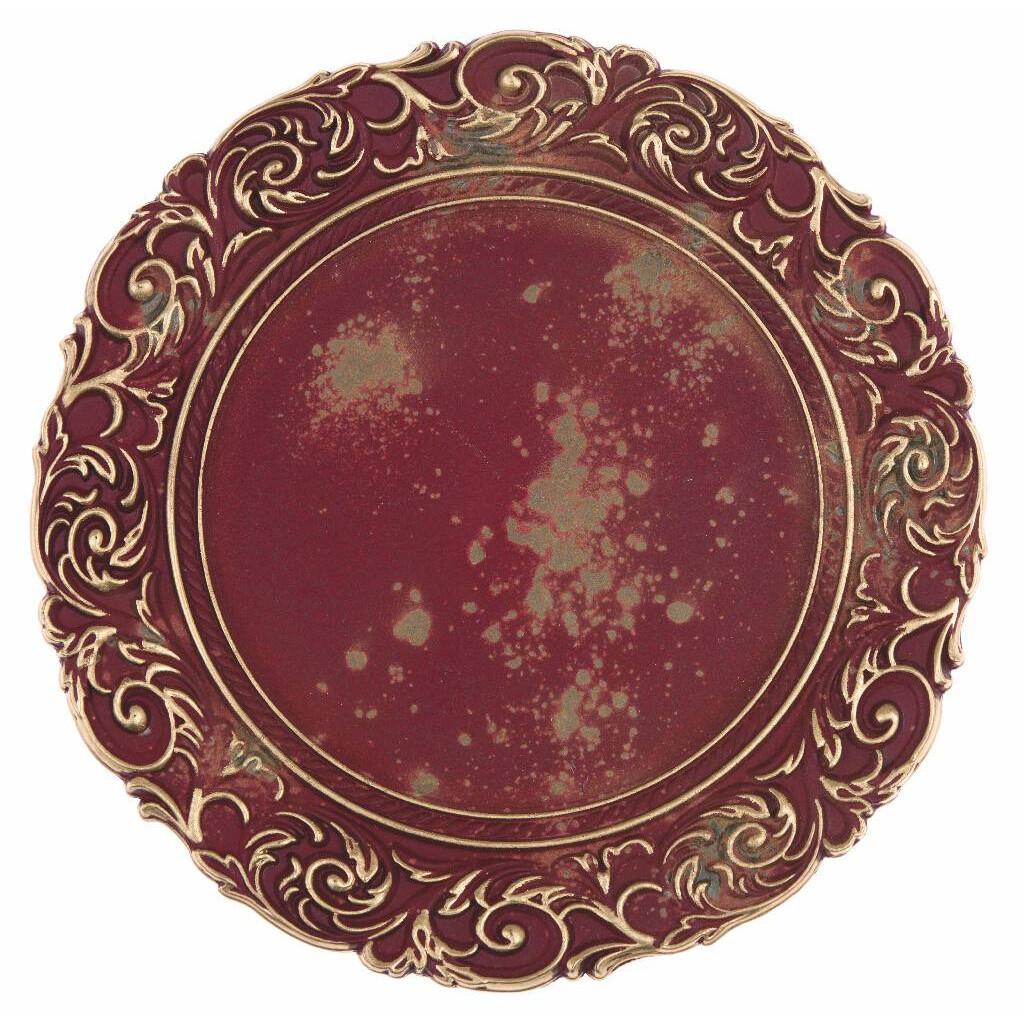 Sottopiatto Rosso in Pvc d.36  Blanc Mariclò