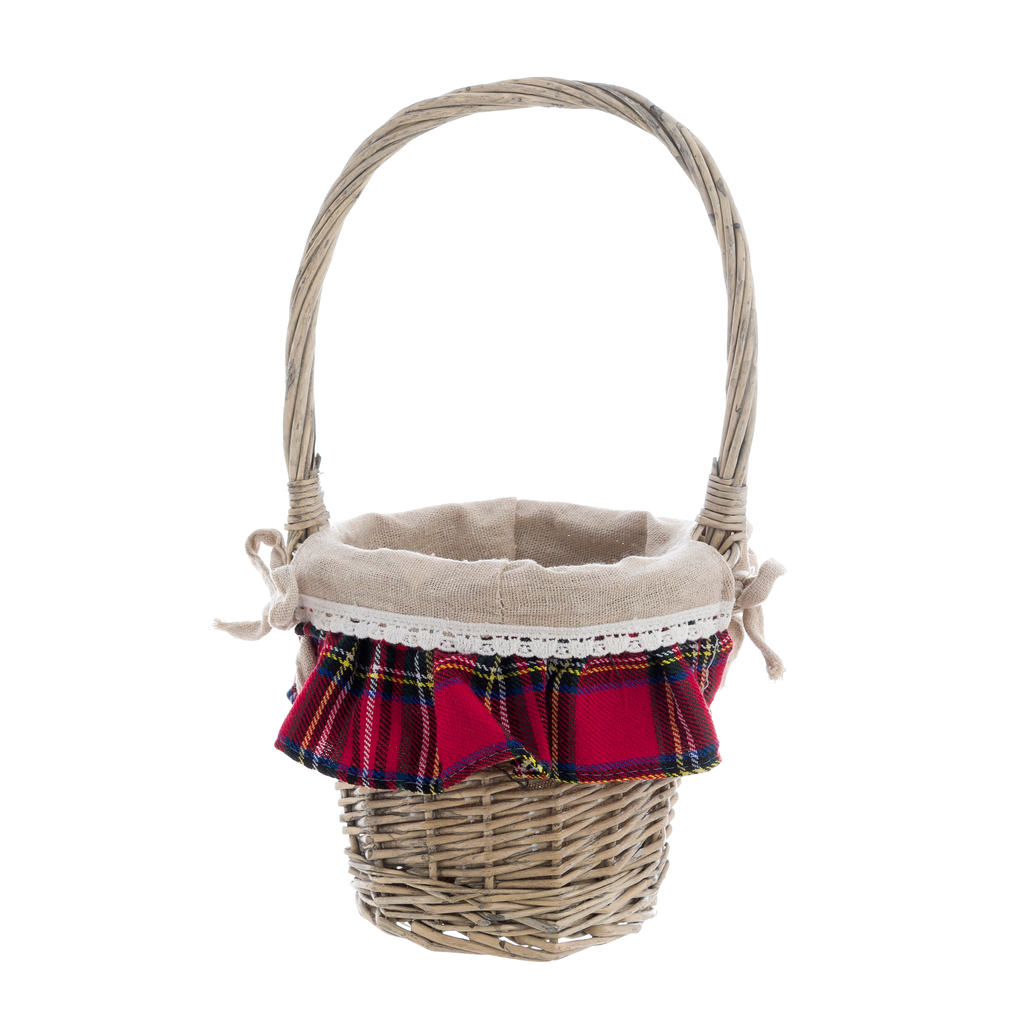 Cestino con Manico con Gala d.16 h.30 Blanc Mariclò