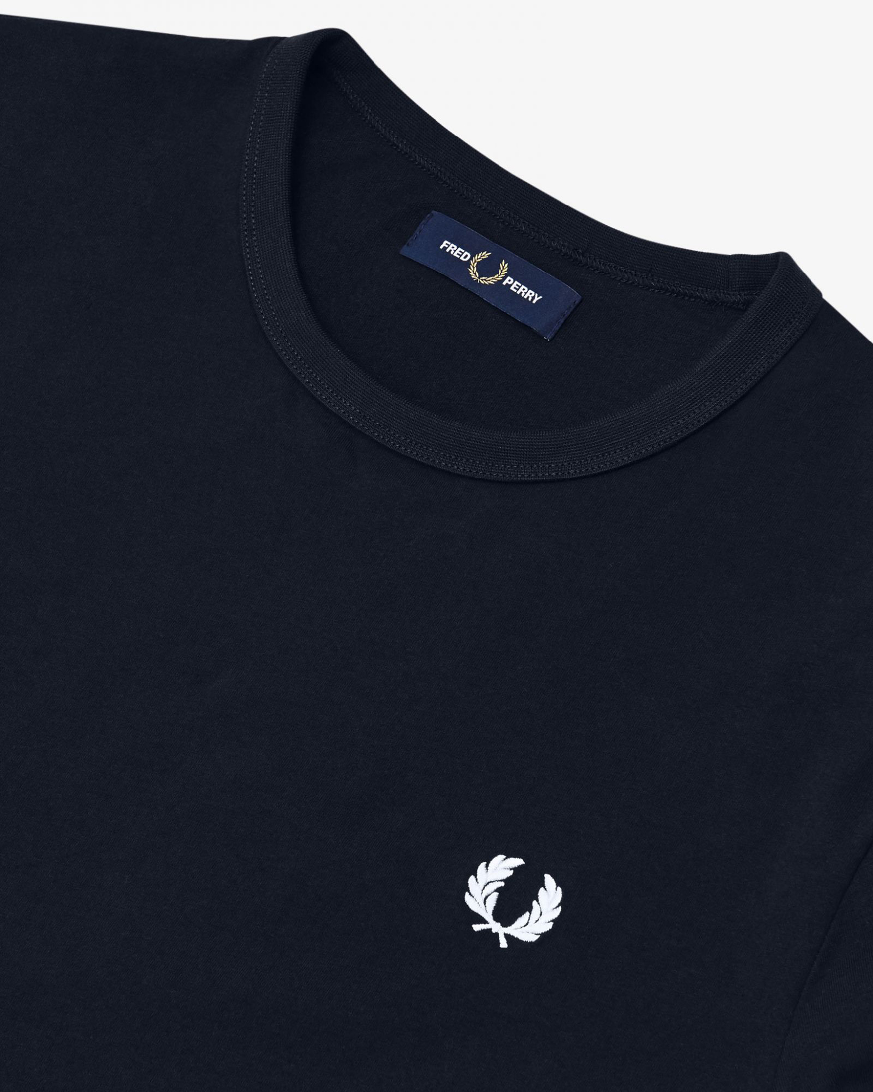 T-shirt mezza manica Fred Perry blu tinta unita