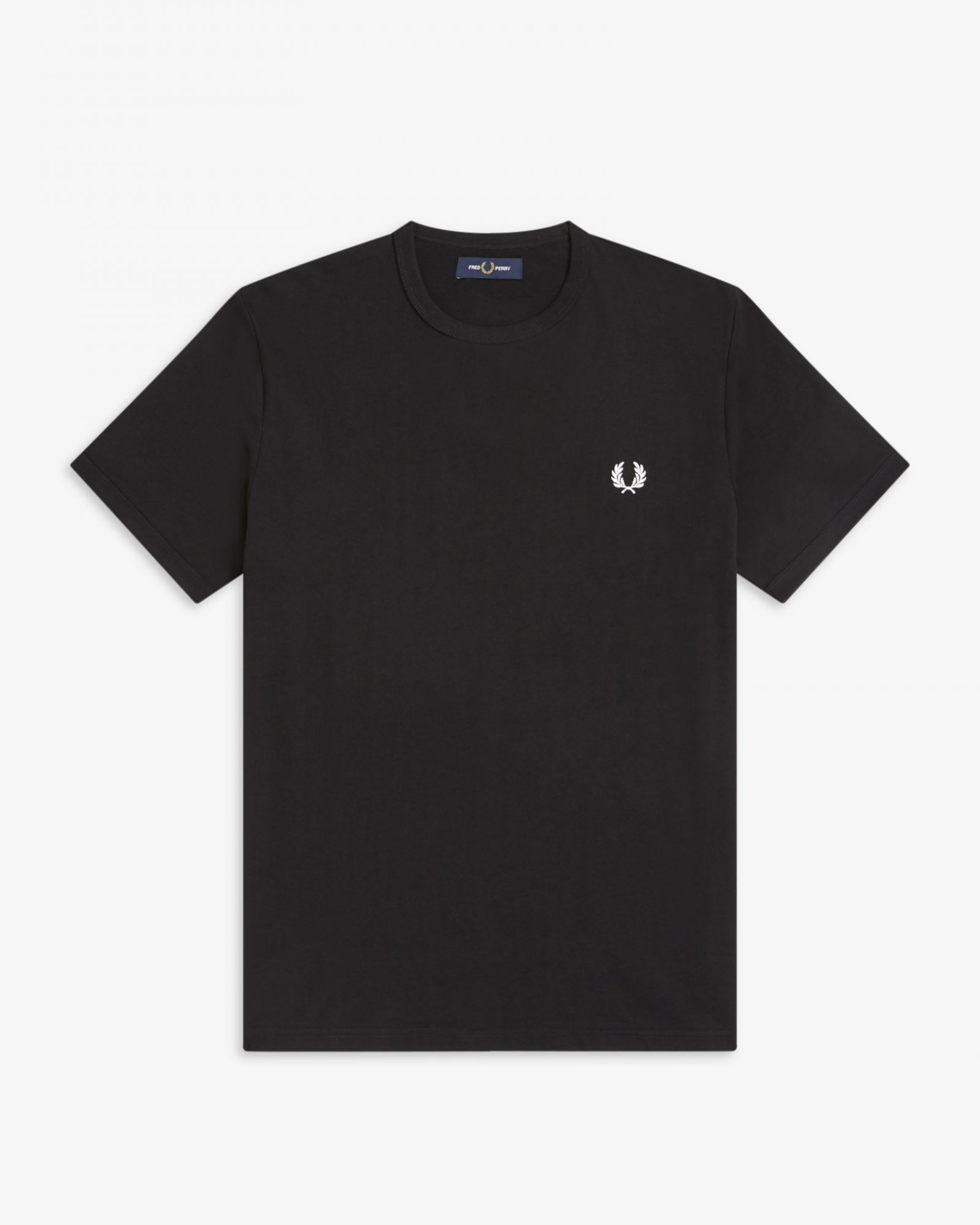 T-shirt mezza manica Fred Perry nera tinta unita