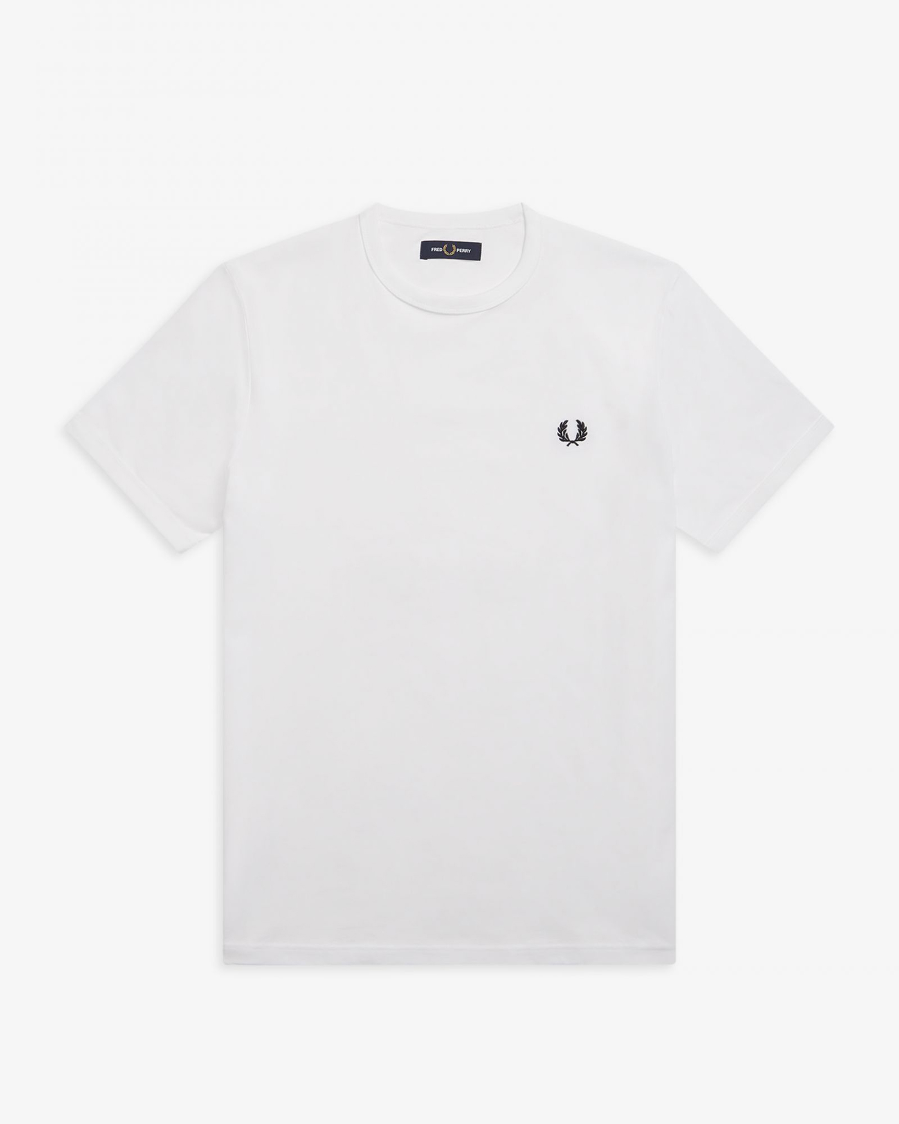 T-shirt Fred Perry bianca mezza manica tinta unita
