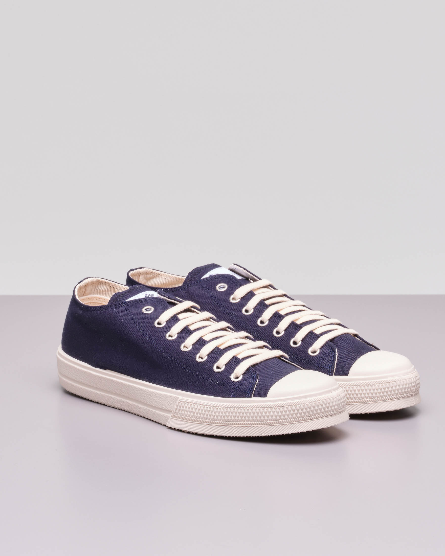 Sneakers blu in tela di cotone