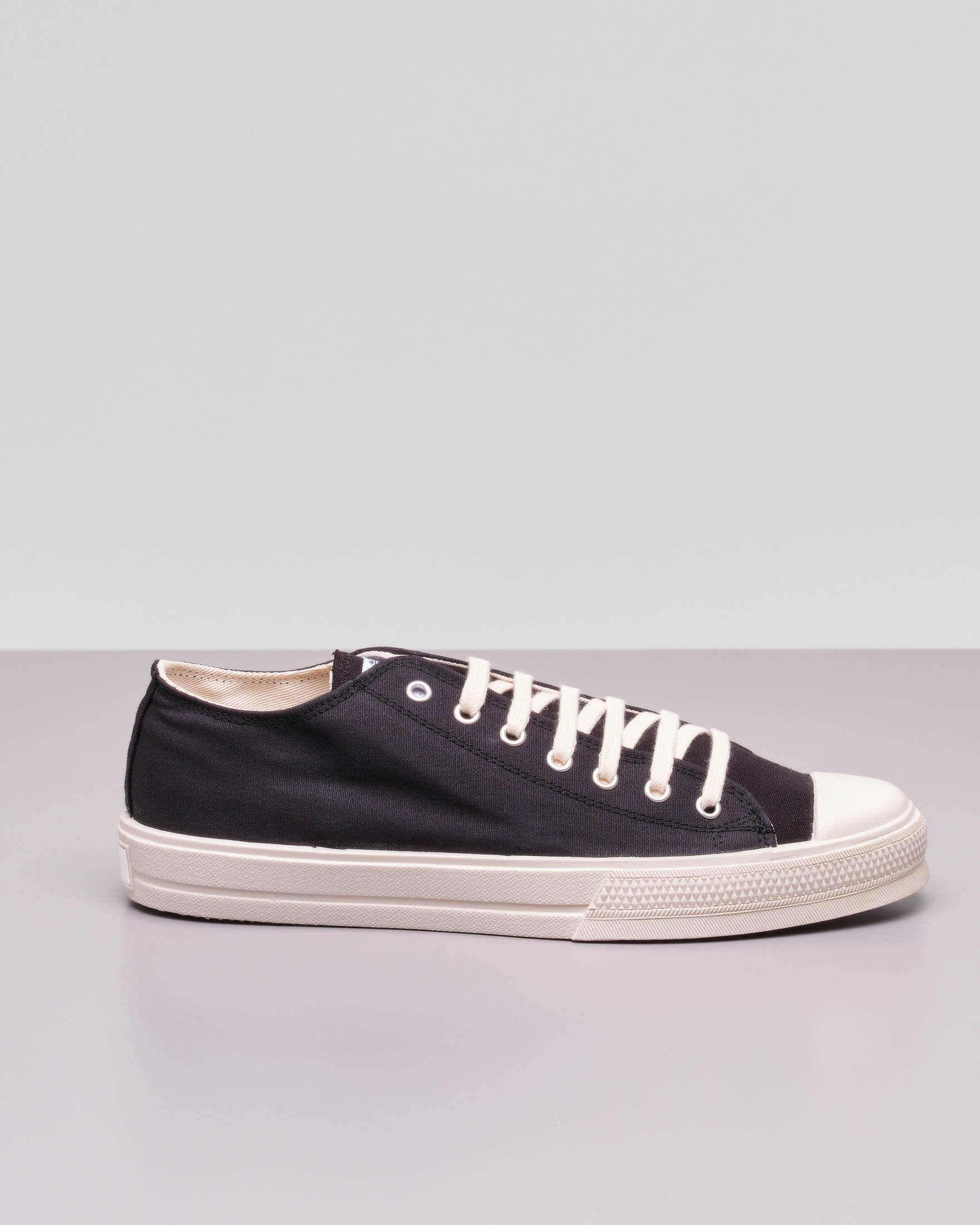 Sneakers nere in tela di cotone