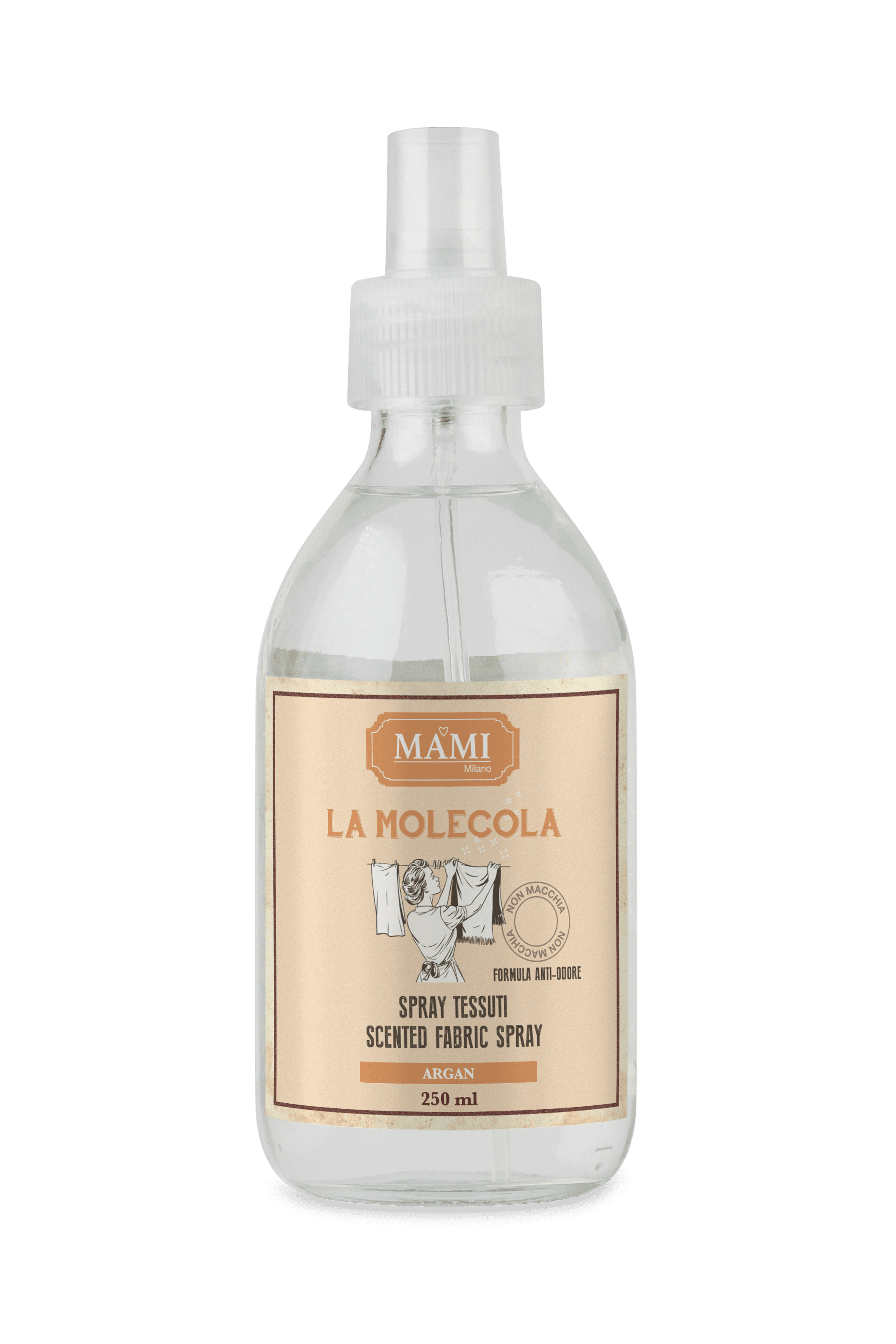 Molecola Spray Antiodore per Tessuti 250 ml. Argan Mami Milano