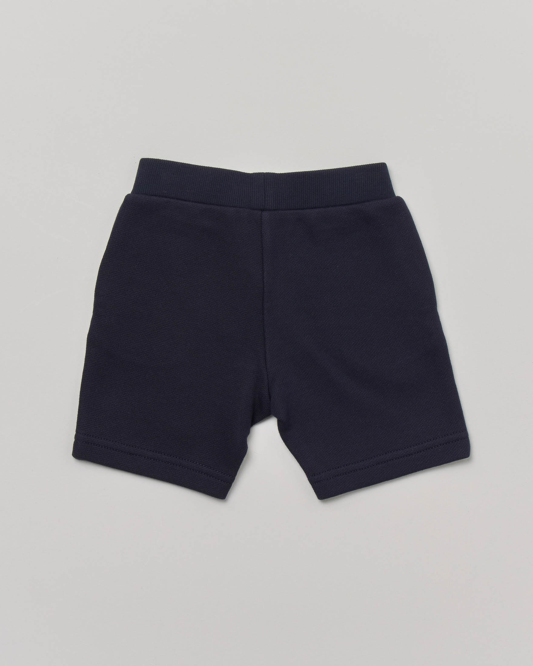 Bermuda blu in felpa con logo bollo 12-36 mesi