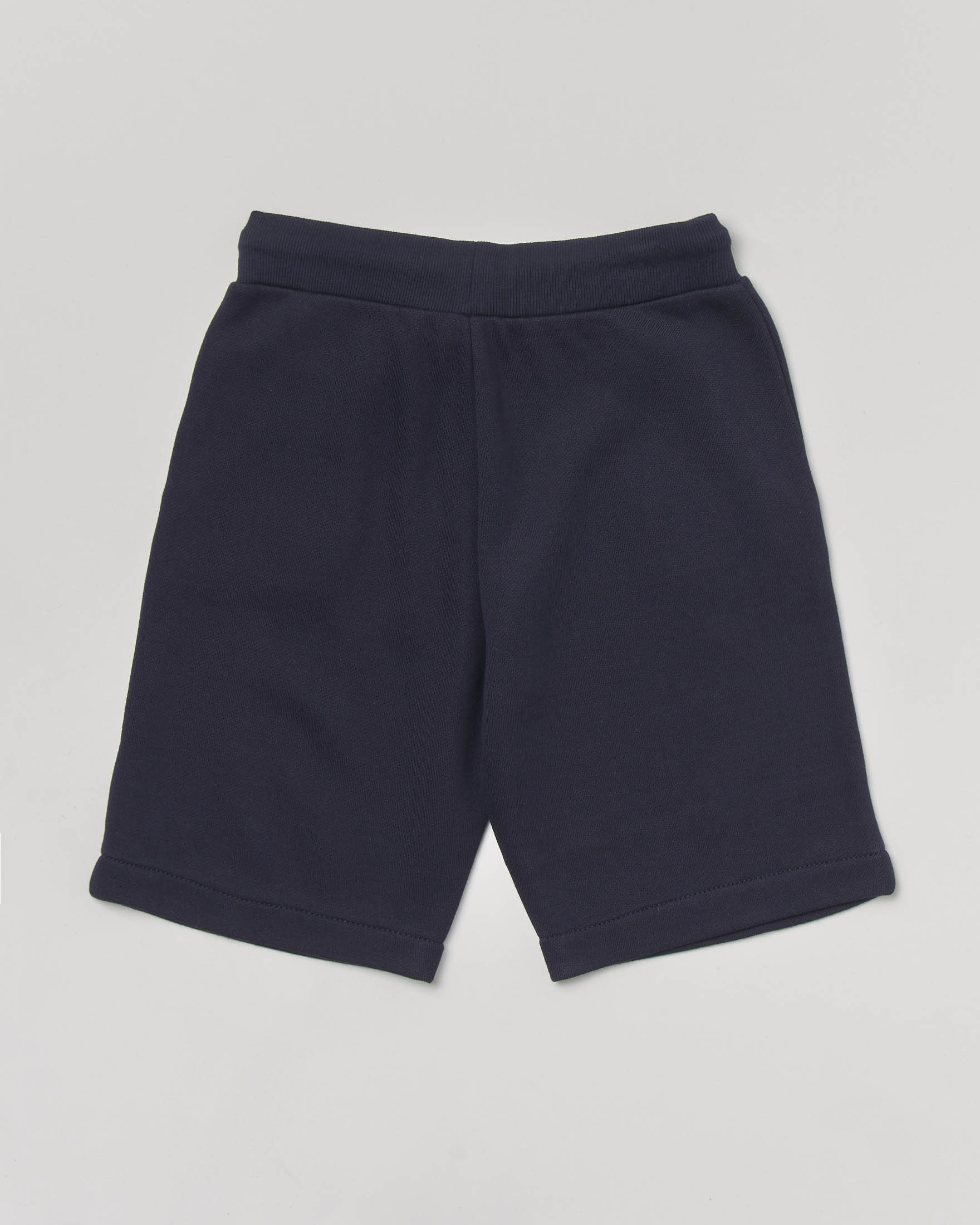 Bermuda blu in felpa con coulisse e logo bollo 10-16 anni