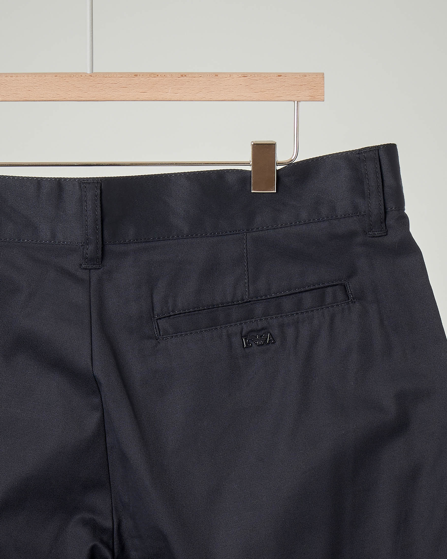 Bermuda chino blu in gabardina di cotone stretch 10-16 anni