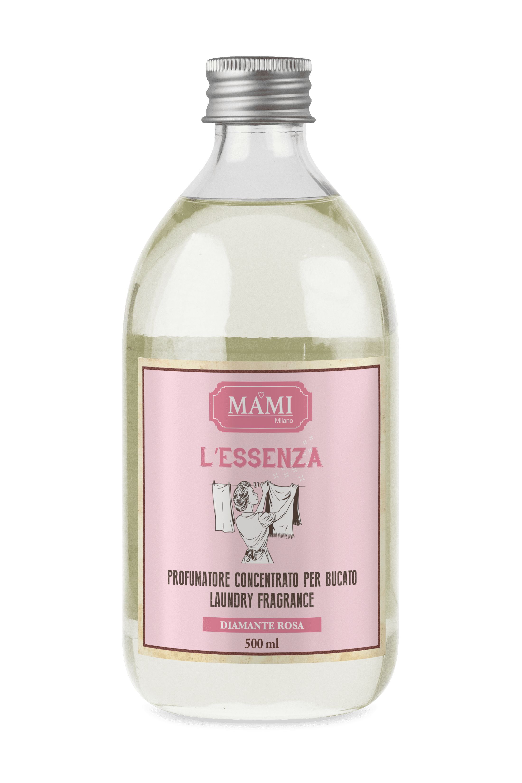 Essenza Profumata per Bucato 500ml. Diamante Rosa Mami Milano