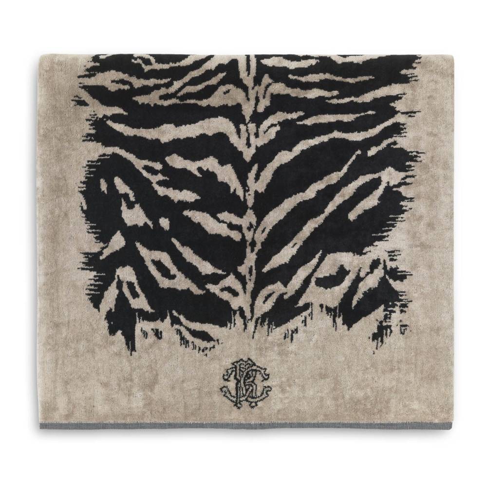 ROBERTO CAVALI | Painted Tiger sand sponge bath towel