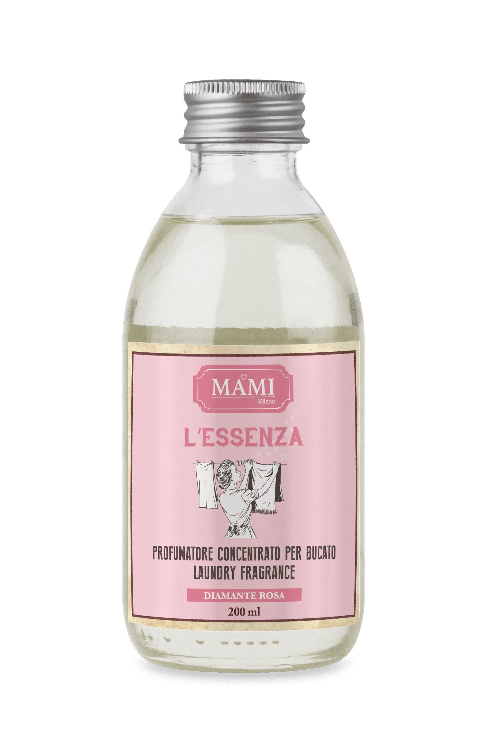 Essenza Profumata per Bucato 200ml. Diamante Rosa Mami Milano