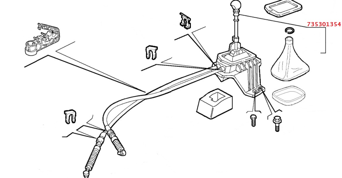 leva cambio complet fiat punto 188,