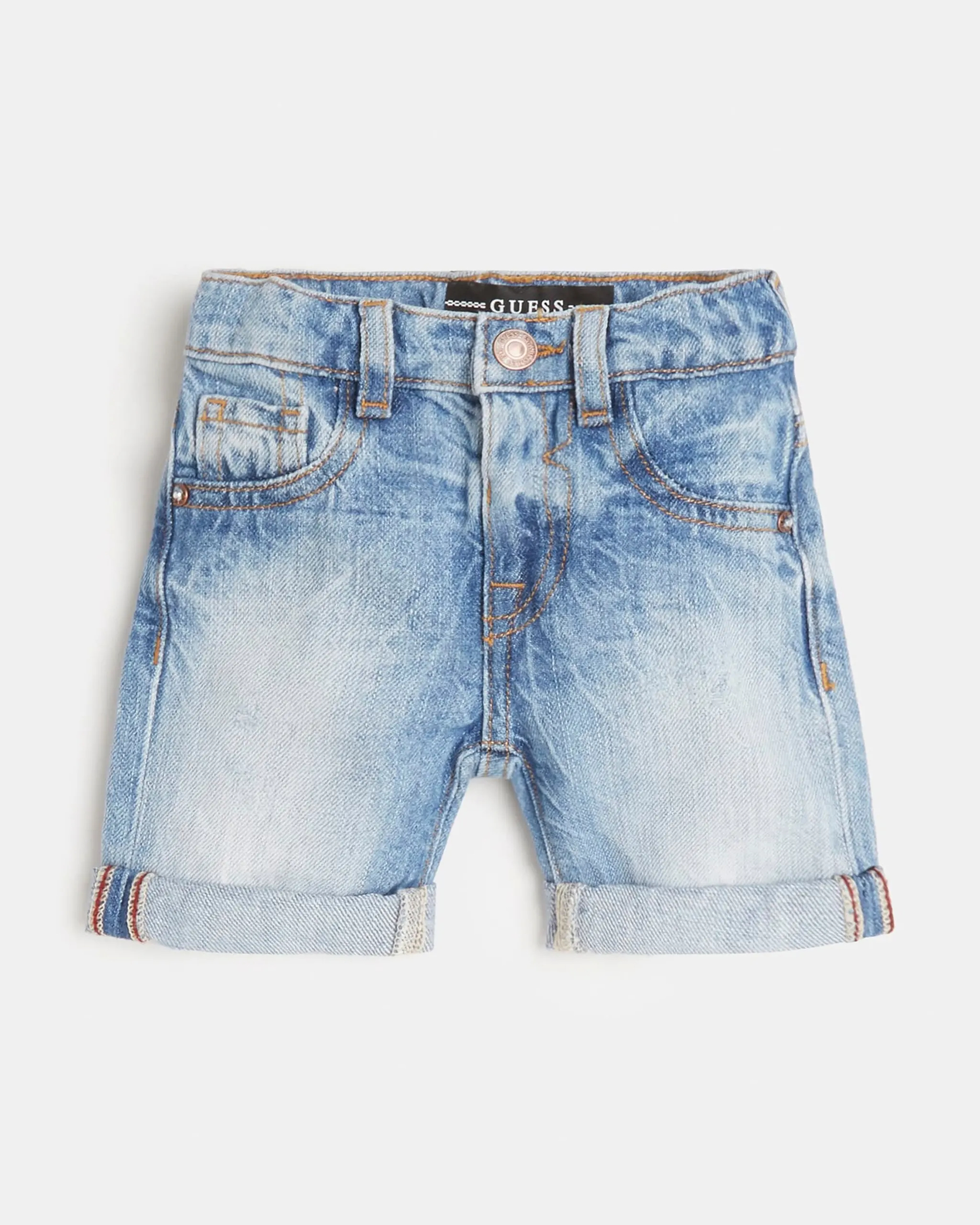 Bermuda cinque tasche in denim lavaggio chiaro super stone washed 3-7 anni